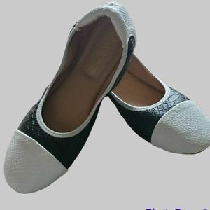 ANN BLANCHE Black and White Ballet Flat 9